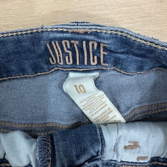 Justice Denim Shorts, 2 pairs, Light blue and dark blue, Size 10 - Picture 2 of 7